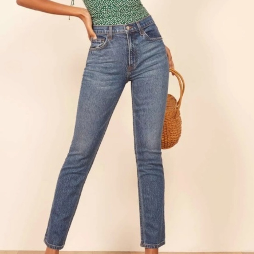 Reformation Liza High Rise straight Jean in Lanai size 27